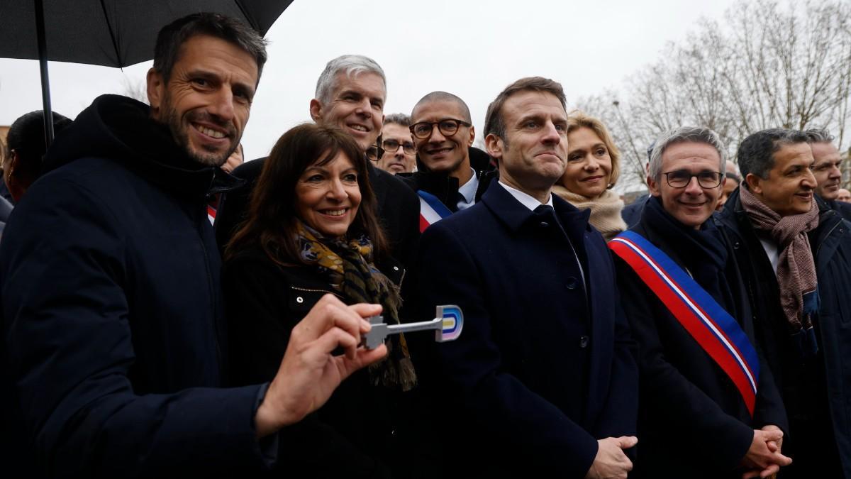 Macron, durante el acto de inauguración