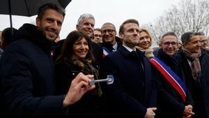 Macron, durante el acto de inauguración