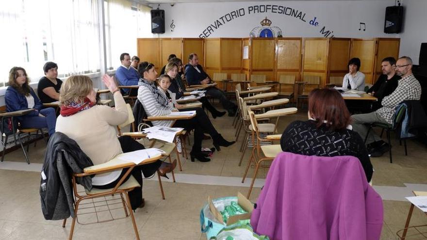 La directiva de Fanpa y anpas de la zona, ayer.