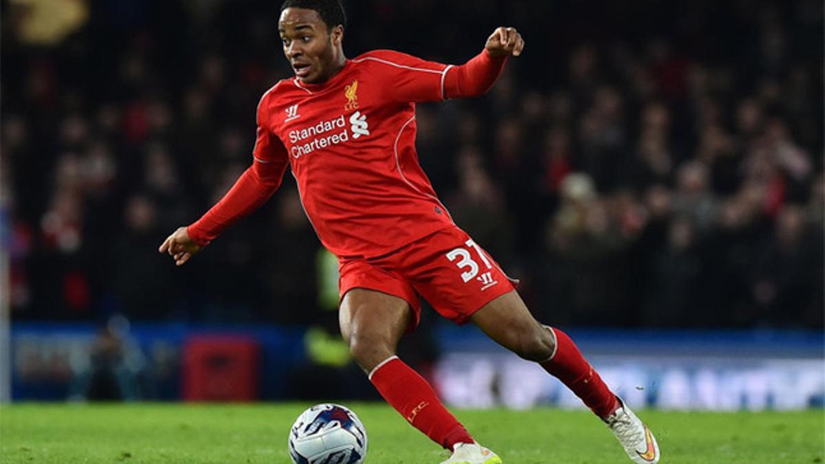 Sterling, en un partido con el Liverpool