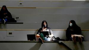 Estudiantes en una clase del instituto Santa Fe South, en Oklahoma City.