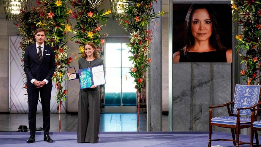 La hija de María Corina Machado agradece el Nobel de la Paz: "Si queremos tener democracia, debemos estar dispuestos a luchar por la libertad"