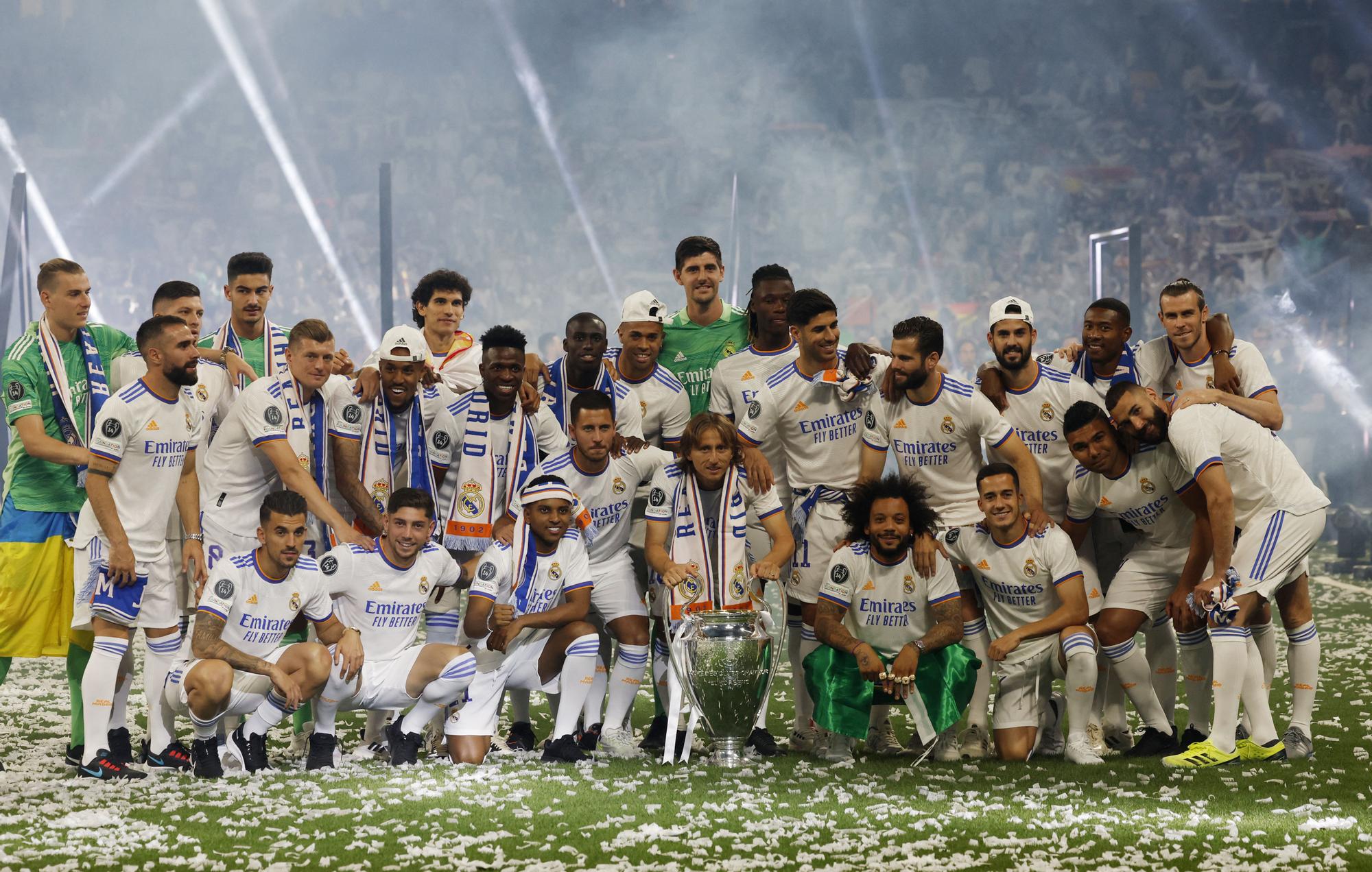 El Real Madrid celebra su 14ª Copa de Europa con su afición