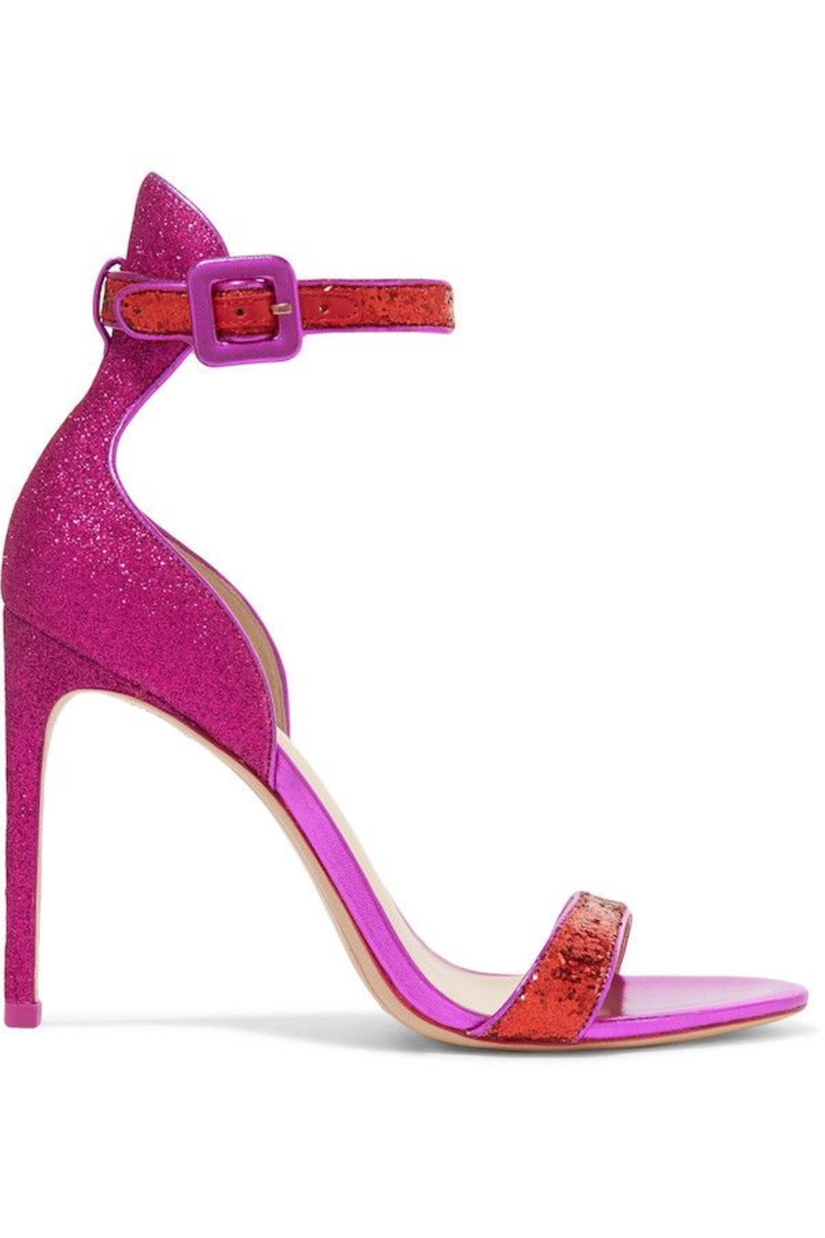 La sandalia glitter rosa