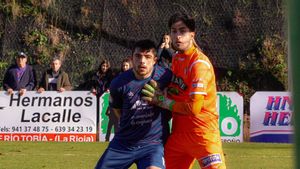 El portero Eldar Taghizada, en su único partido con el Tudelano