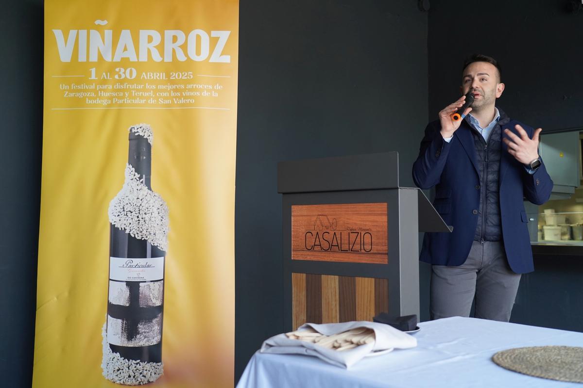 Javier Domeque, responsable de Marketing de Bodegas San Valero, participó en la presentación del evento.