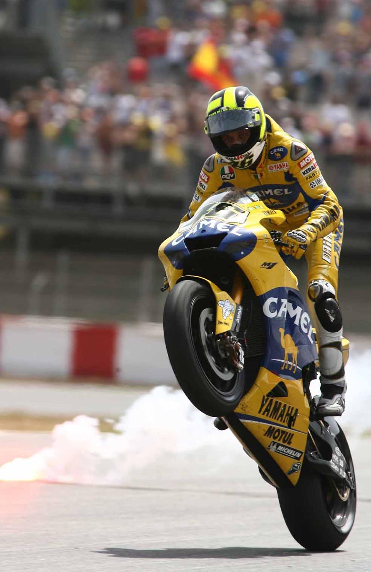 En 2005 Valentino Rossi ganó 11 de las 18 carreras del Mundial y consiguió un nuevo título mundial