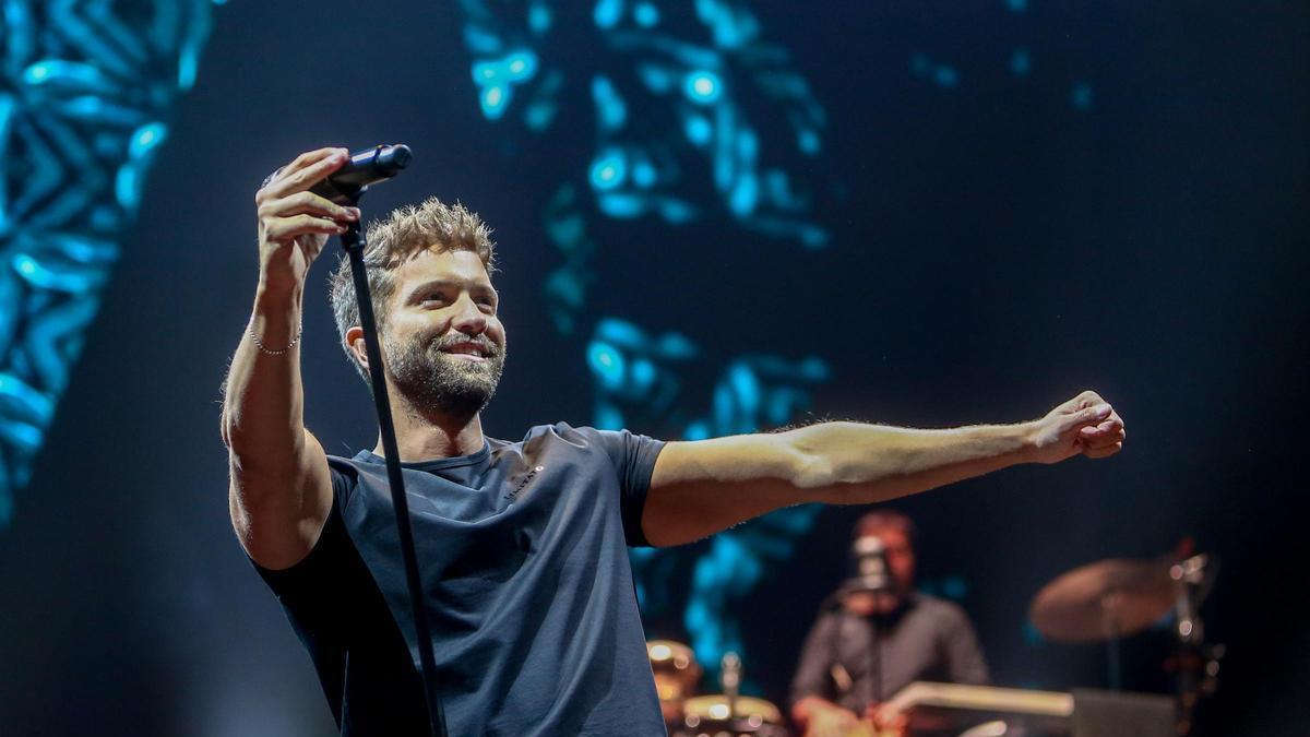 Pablo Alborán durante un concierto en Madrid