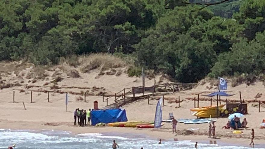 La platja on s&#039;ha produït el succés amb els efectius d&#039;emergències