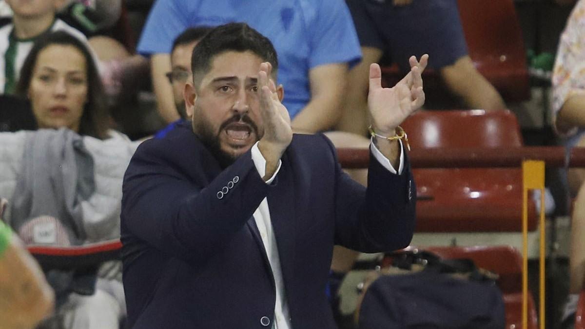 Josan González, en el Palacio de Deportes Vista Alegre durante un partido de esta temporada.