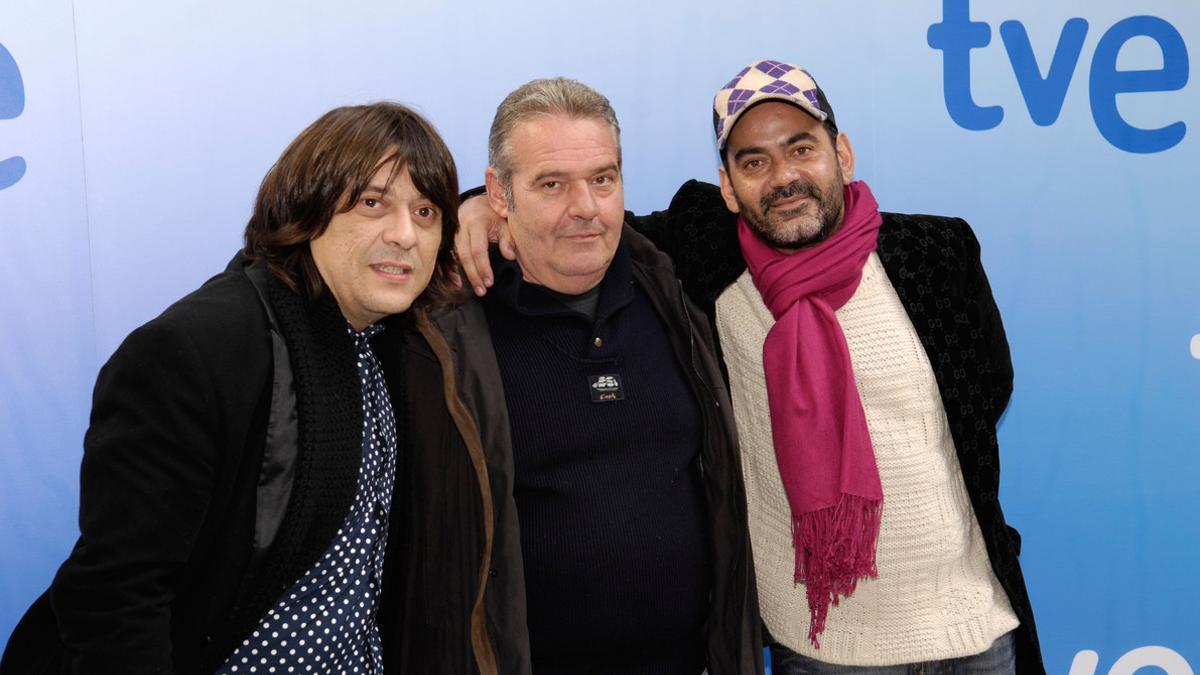 Ángel de Andrés, entre Juan Cruz (izquierda) y Jose Corbacho (derecha).