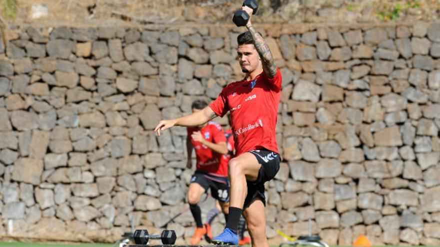 Josué Medina, durante la pretemporada.