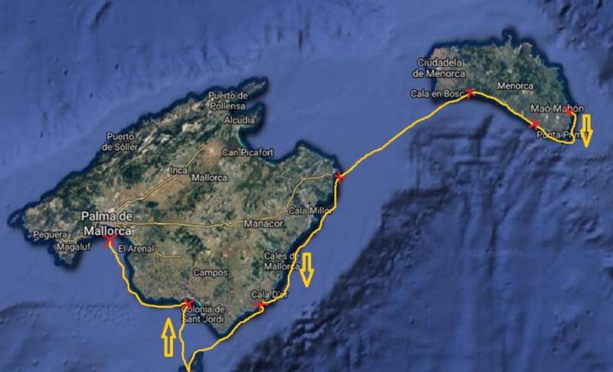 Mallorca y Menorca juntas.