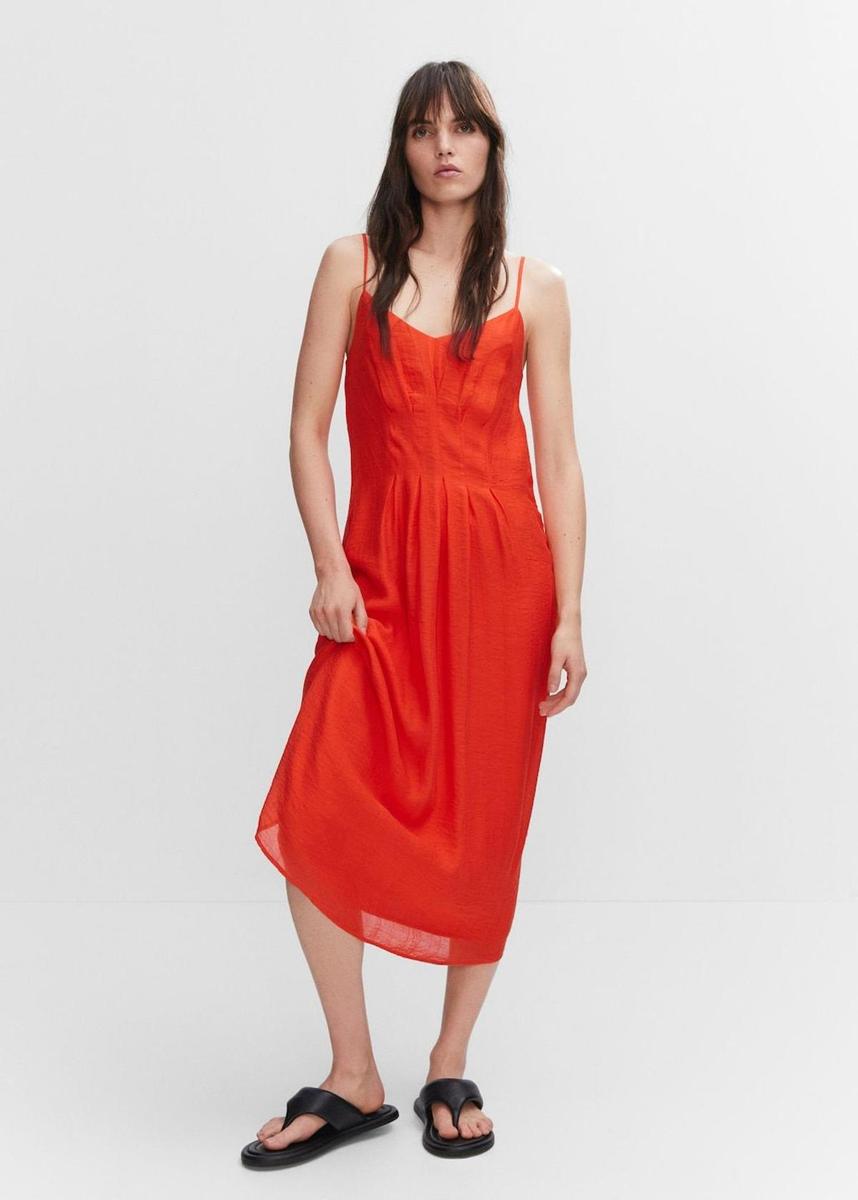 Vestido tirantes finos de Mango