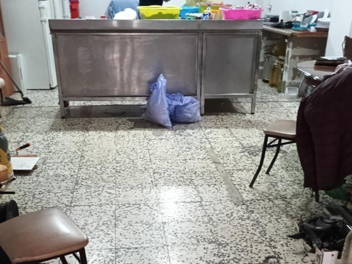 La cocina ilegal cerrada recientemente por la Dirección General de de Salud Pública.