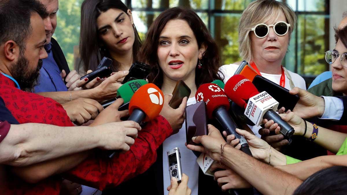 Declaraciones de la candidata del PP a la Presidencia de la Comunidad, Isabel Díaz Ayuso.