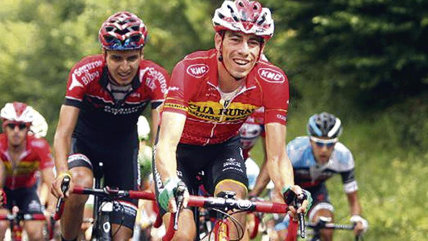 Rosón, con el maillot de campeón de España sub-23, el domingo en la carrera de Beasain.