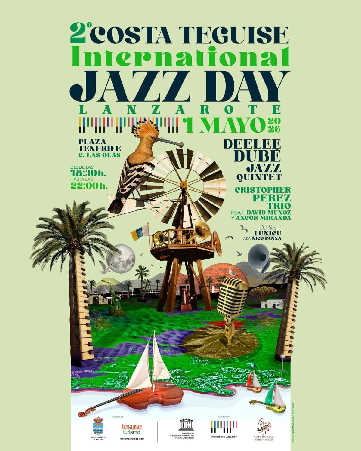 Cartel de la segunda edición de Costa Teguise International Jazz Day 2026