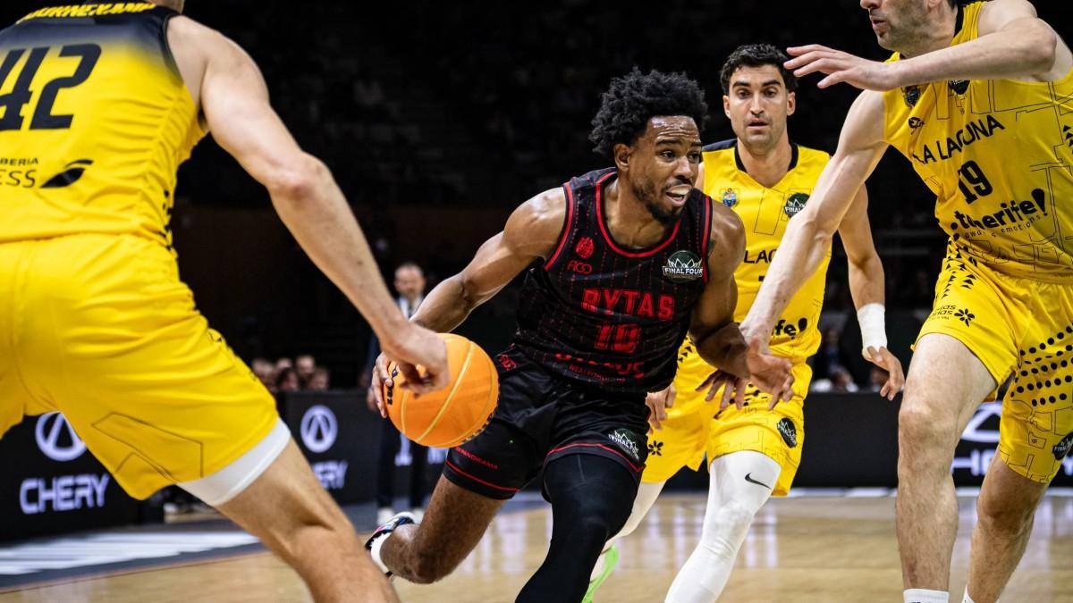 Jerrick Harding, en el partido de la BCL ante La Laguna Tenerife