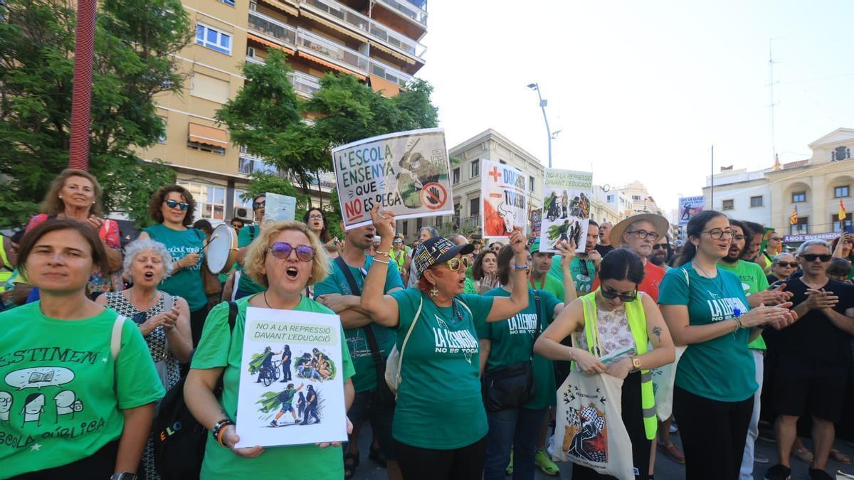 Huela del profesorado en València.