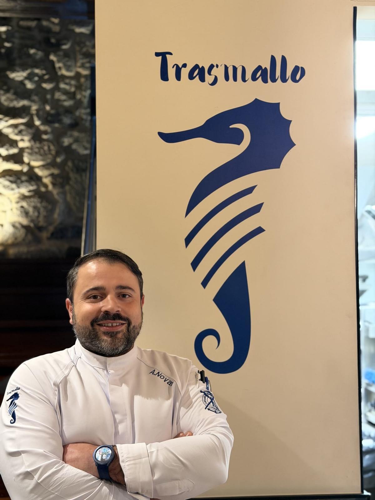 El cocinero Antonio Novas en su restaurante Trasmallo de Pontevedra.