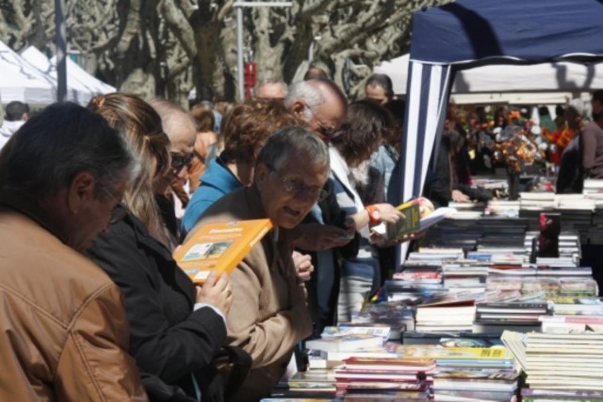 Parada de libros instaladaen el paseo Joan Brudieu de la Seu d’Urgell.