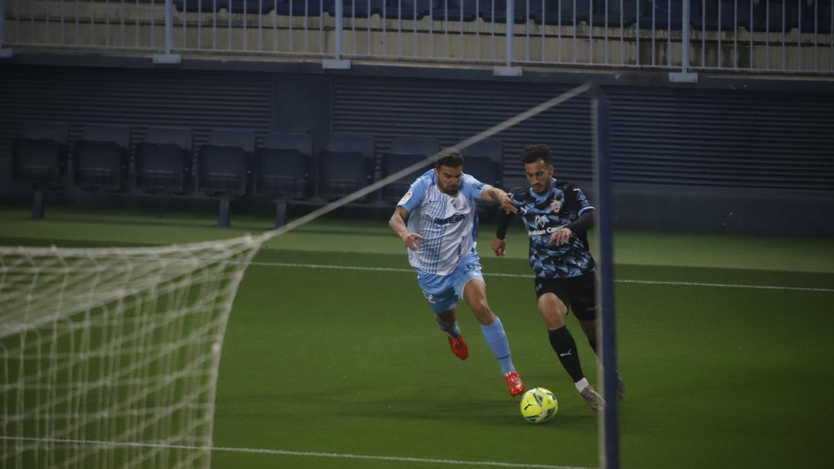 Partido de la Liga Smartbank entre el Málaga CF y el Almería