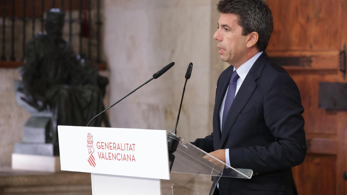 El presidente de la Generalitat, Carlos Mazón.