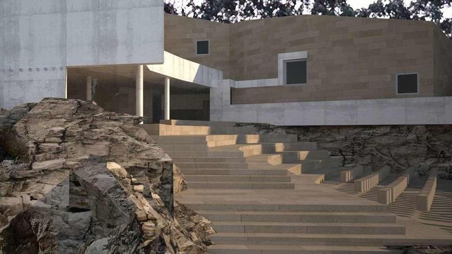 La maqueta del auditorio proyectado para Monte da Vila. // FDV