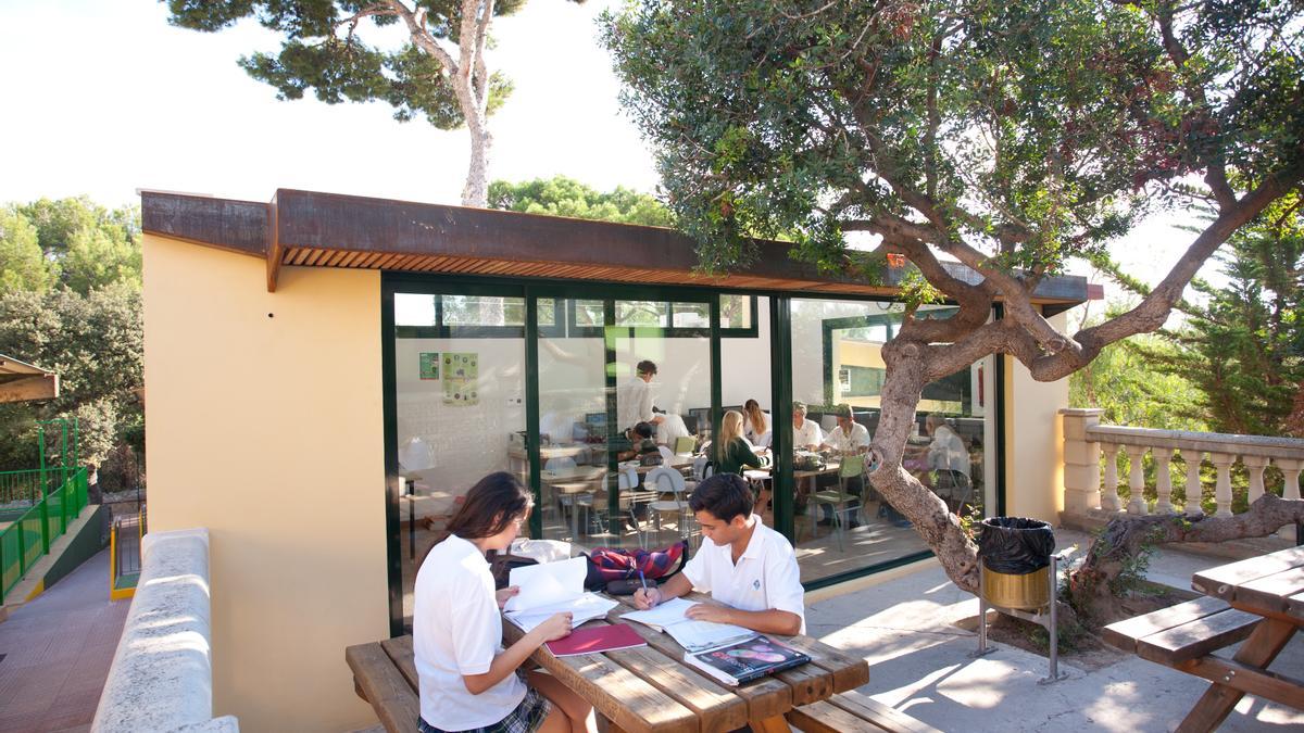 Los estudiantes disponen de varios espacios en el exterior para poder estudiar durante su jornada escolar