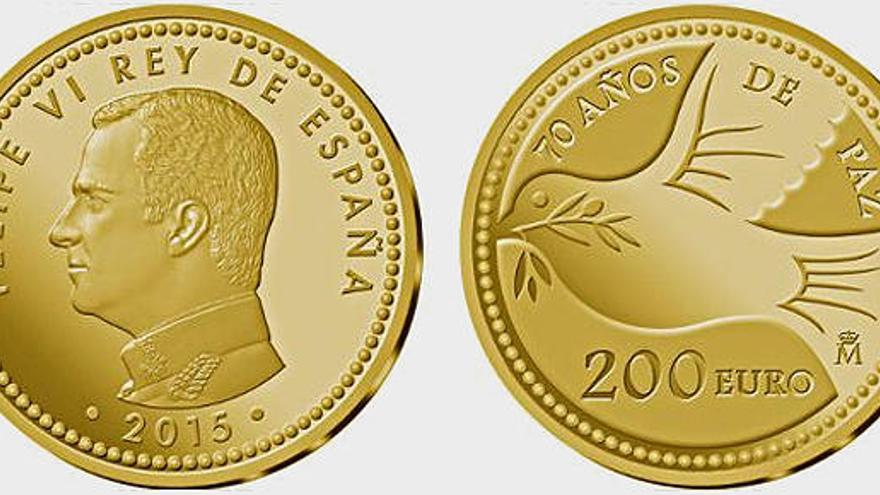 Polémica por los &#039;70 años de paz&#039; en las monedas de Felipe VI