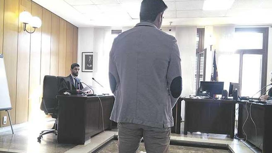 El joven condenado, ayer durante el juicio celebrado en Palma.