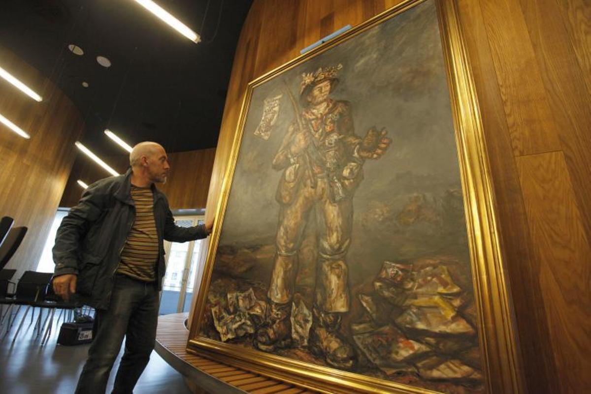 A obra de Laxeiro expúxose no concello en 2013.   | // BERNABÉ/J.L.