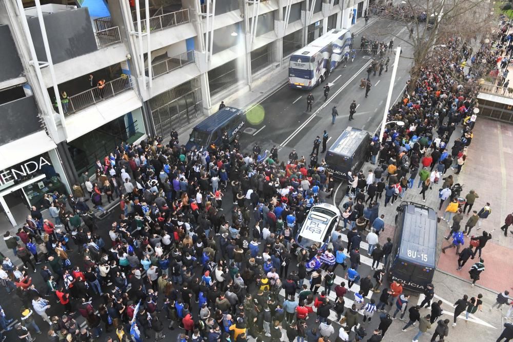 Llegada a Riazor antes del Dépor-Las Palmas