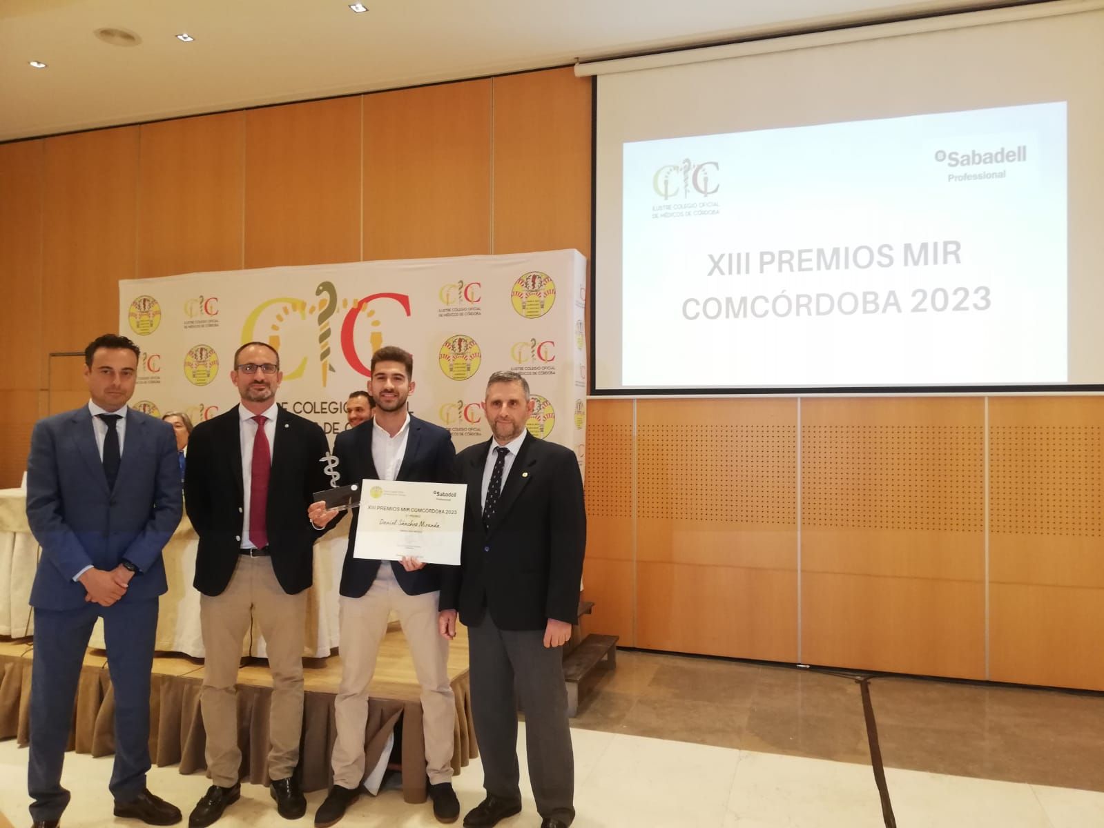 Daniel Sánchez, galardonado con el tercer premio.