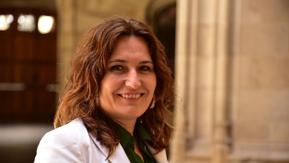 Laura Vilagrà, al pati de carruatges del Palau de la Generalitat