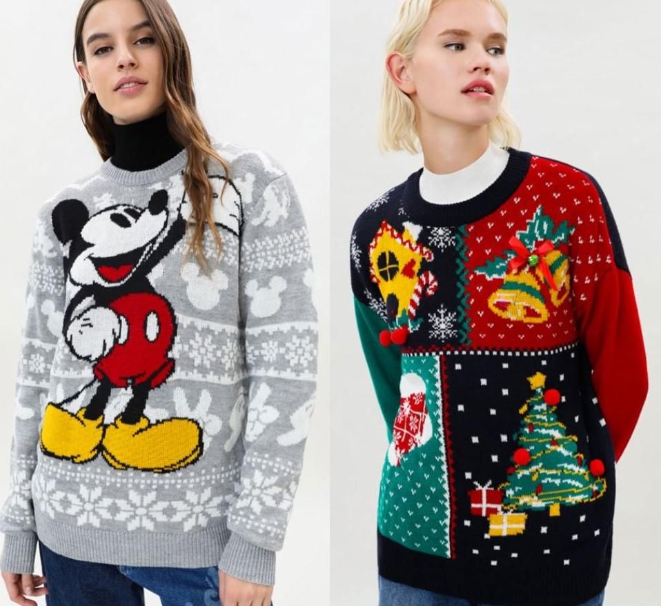 Lefties jersey Navidad | A la izquierda el jersey de Mickey y a la derecha el que tiene luces y música
