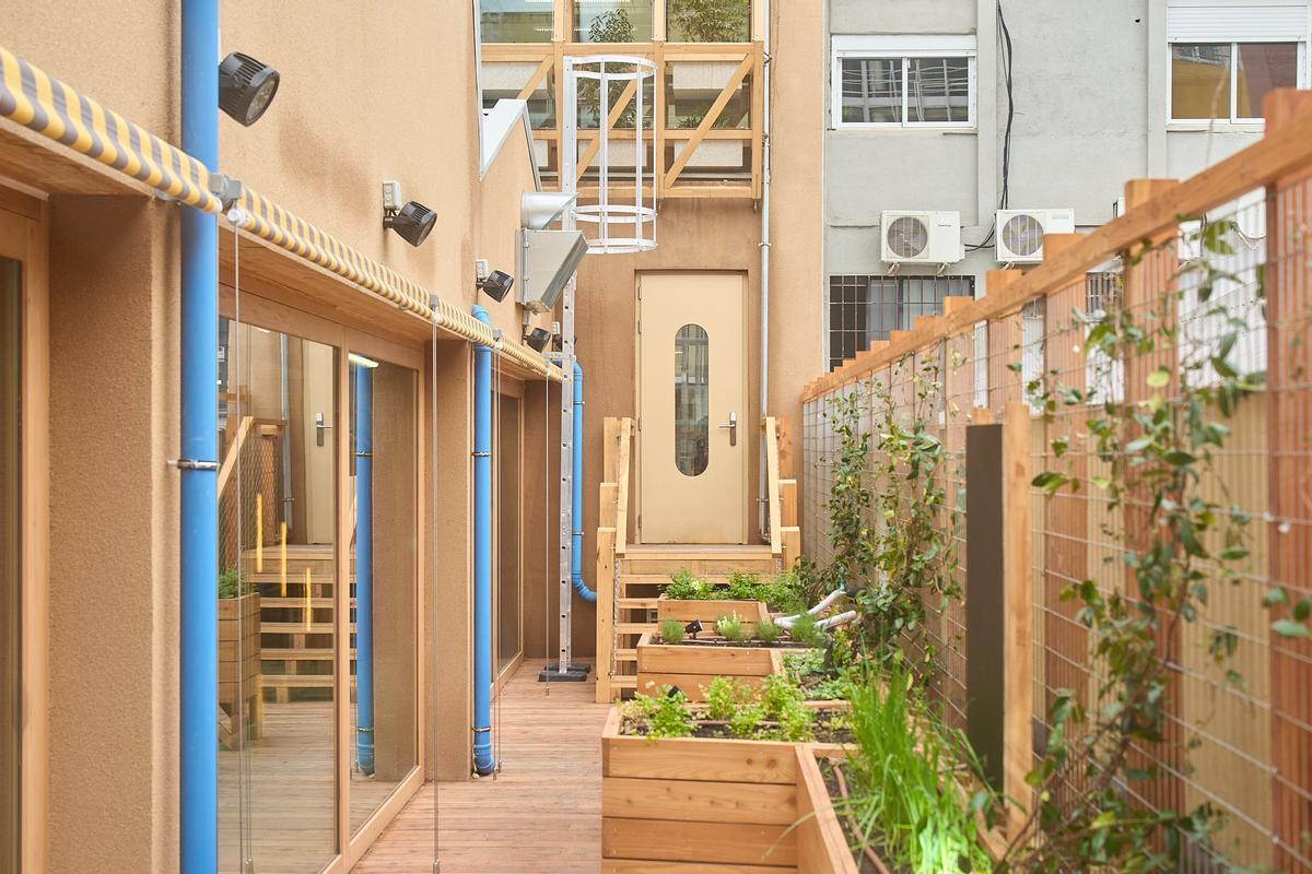 Las terrazas con huertos urbanos de Infinito Delicias.