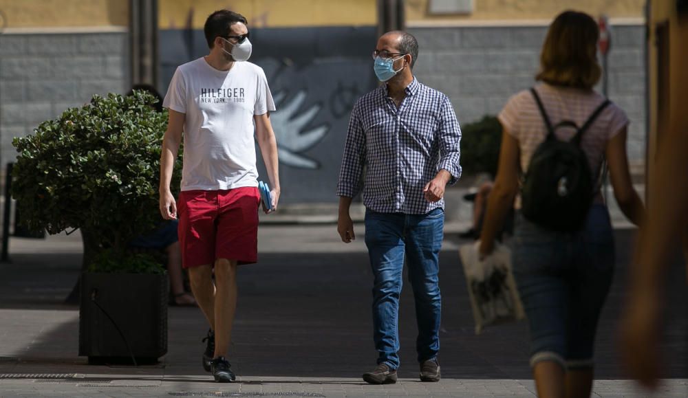 Uso de mascarillas en Tenerife.