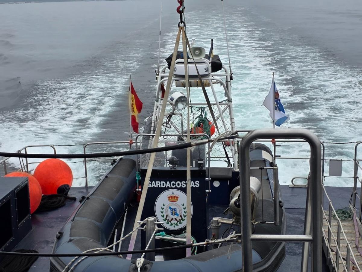 Imagen tomada durante una jornada de lucha contra el furtivismo por parte de Gardacostas de Galicia.