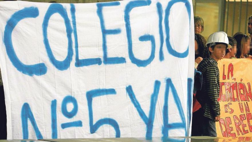 Una protesta para reclamar el quinto colegio para El Campello, en una imagen de archivo.