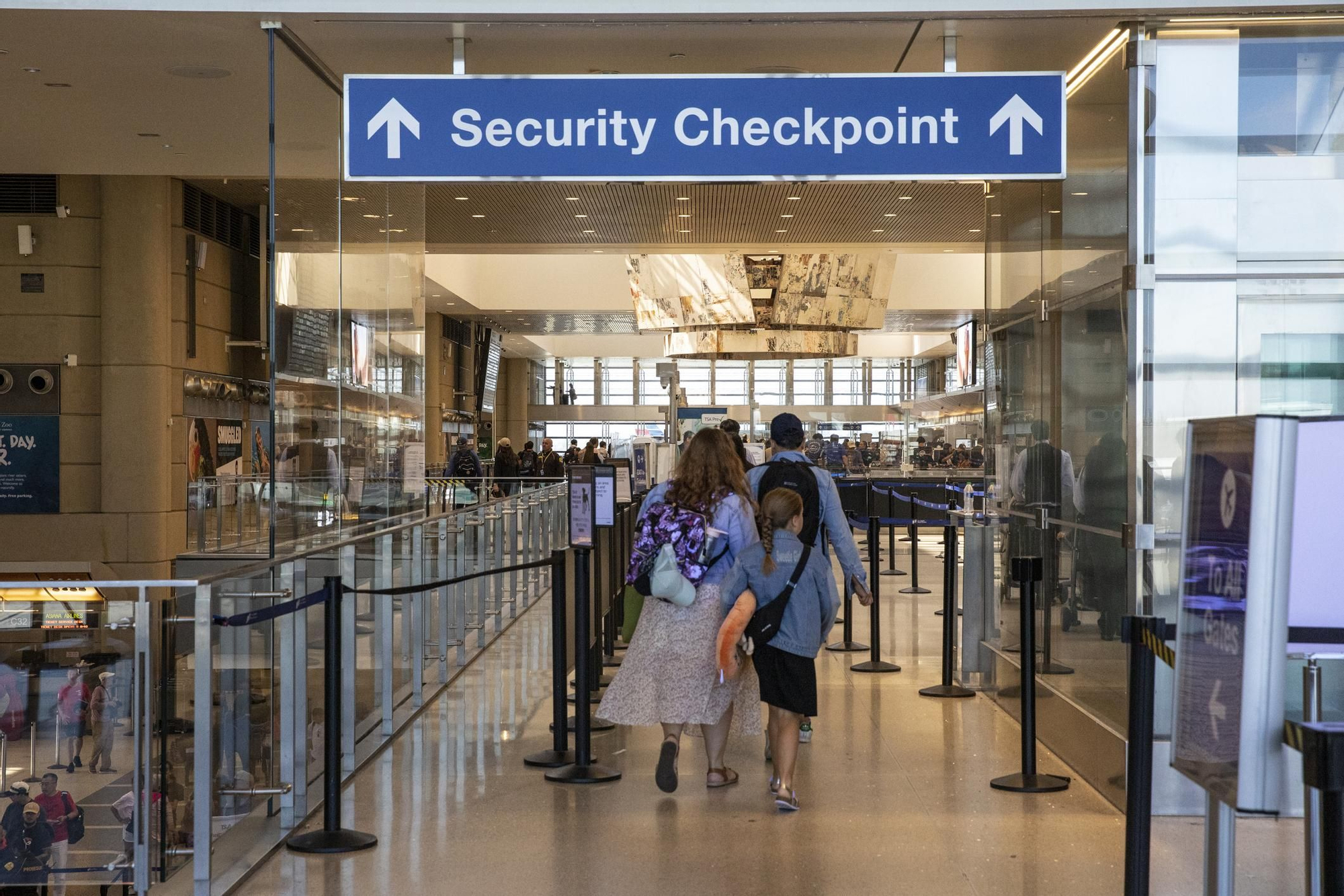 Control de seguridad en un aeropuerto de Estados Unidos.