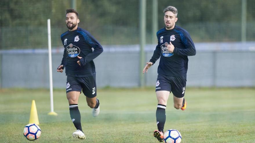 Bruno Gama y Luisinho, en un entrenamiento.