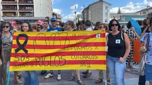 Manifestación en Jaca para exigir responsabilidades políticas por el incendio de Las Peñas de Riglos.