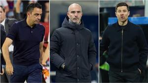 Xavi Hernández, Enzo Maresca y Xabi Alonso