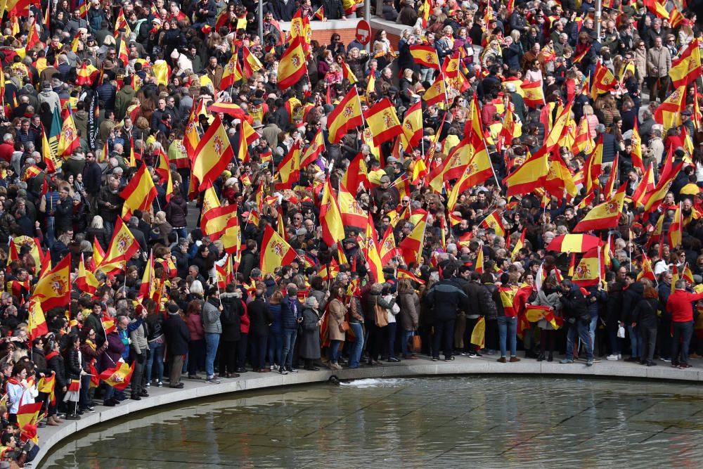 Concentració a favor d'una «Espanya unida» a Madrid