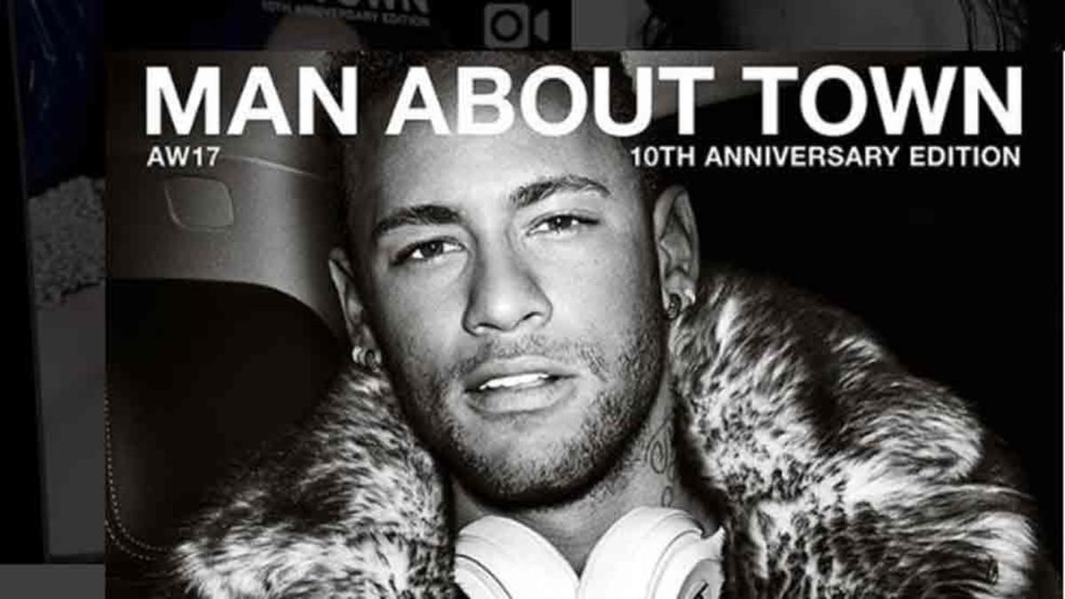 Neymar es protagonista de la revista 'Man About Town'
