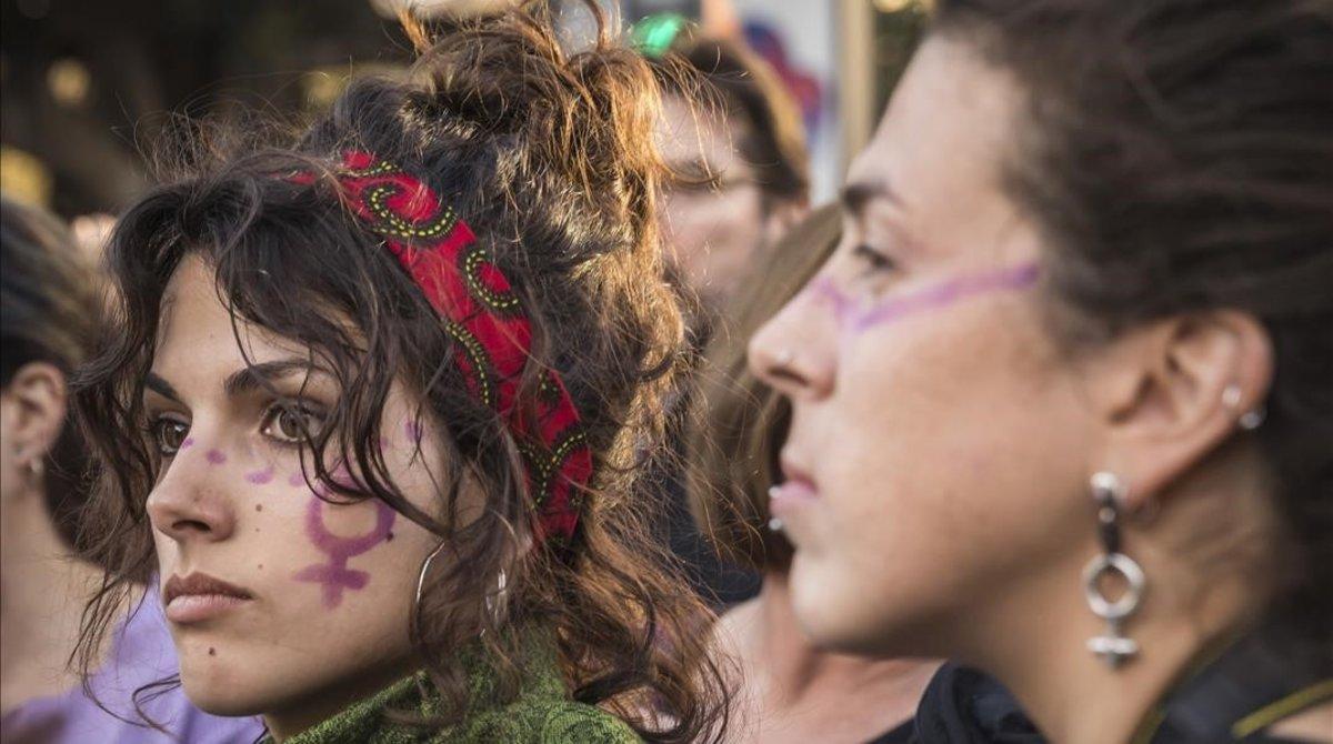 Manifestación feminista del pasado 8-M, en Valencia