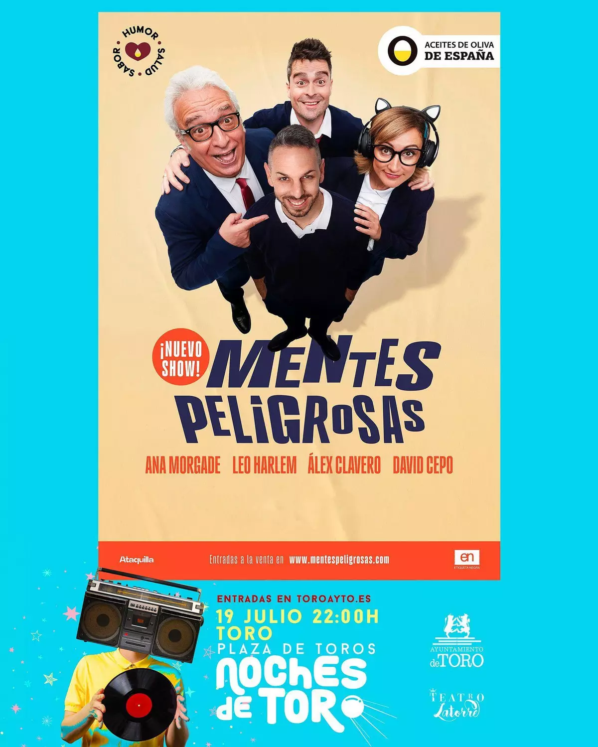 Últimas entradas a la venta para el espectáculo "Mentes peligrosas", en Toro