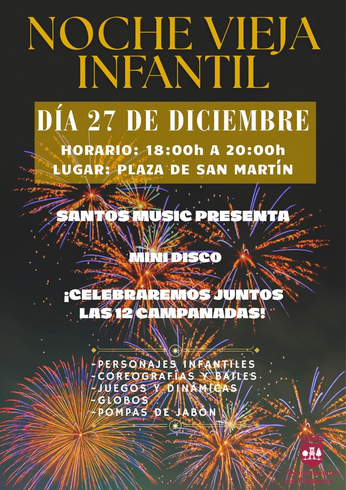 NOCHEVIEJA ADELANTADA EN PLASENCIA: Vuelve la celebración para niños y  jóvenes a la zona centro, image size:1200x1698